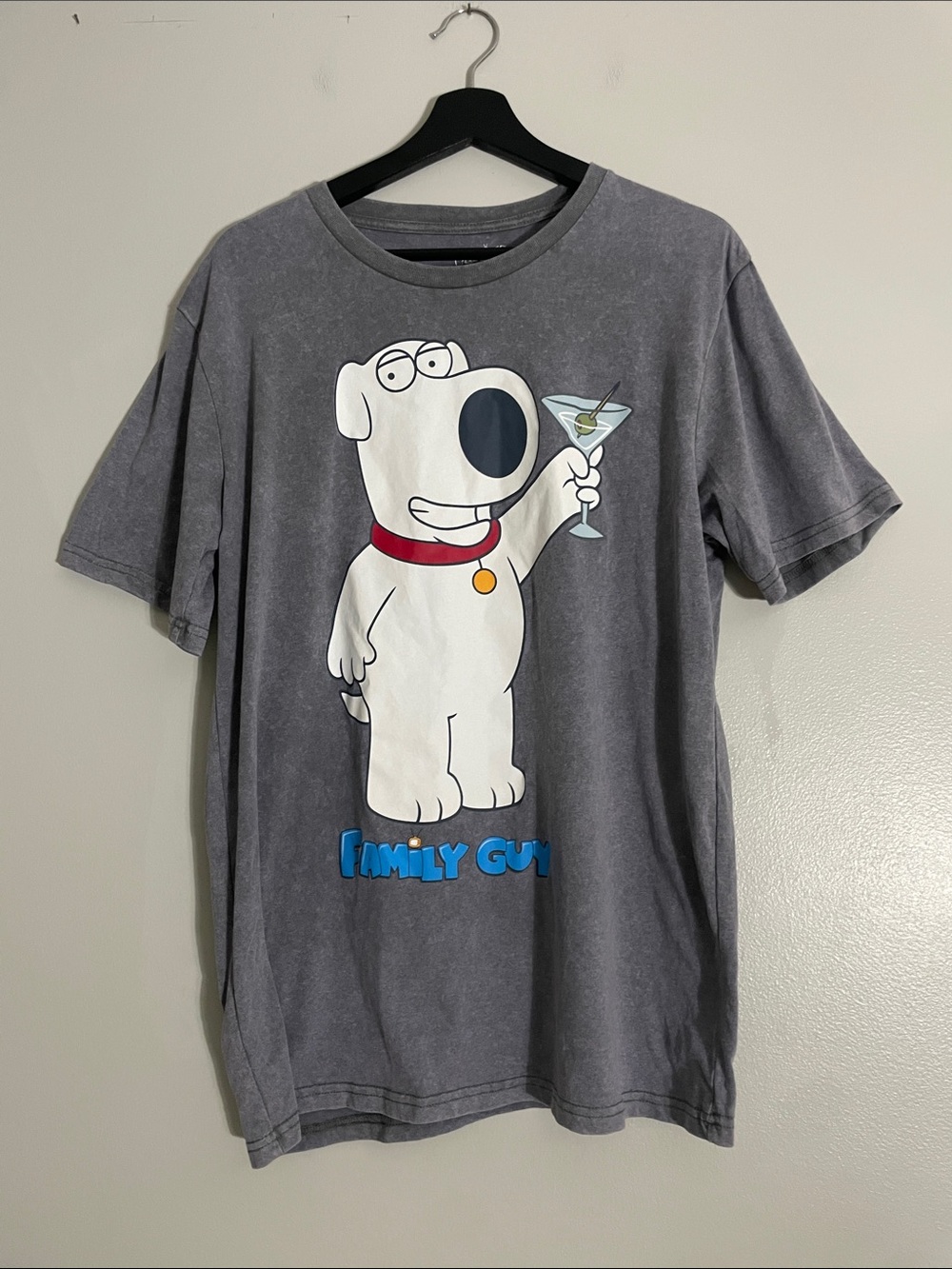 Brian Graphic Dog T-Shirt - Gray